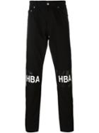 Hood By Air Logo Patch Jeans, Men's, Size: 33, Black, Cotton