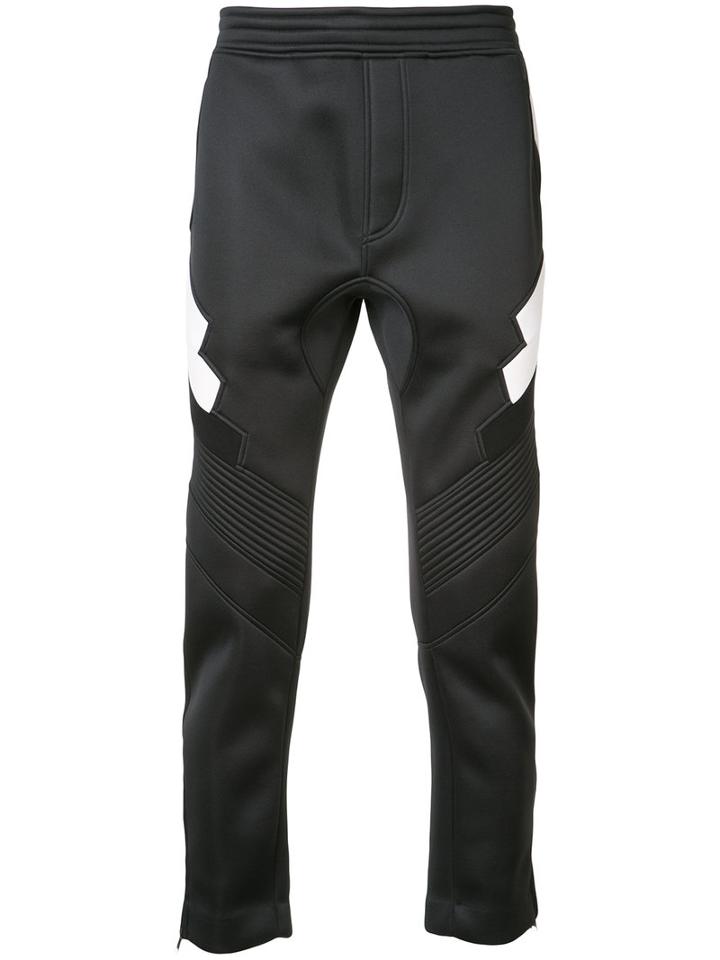 Neil Barrett Slim-fit Trousers, Men's, Size: 46, Black, Cotton