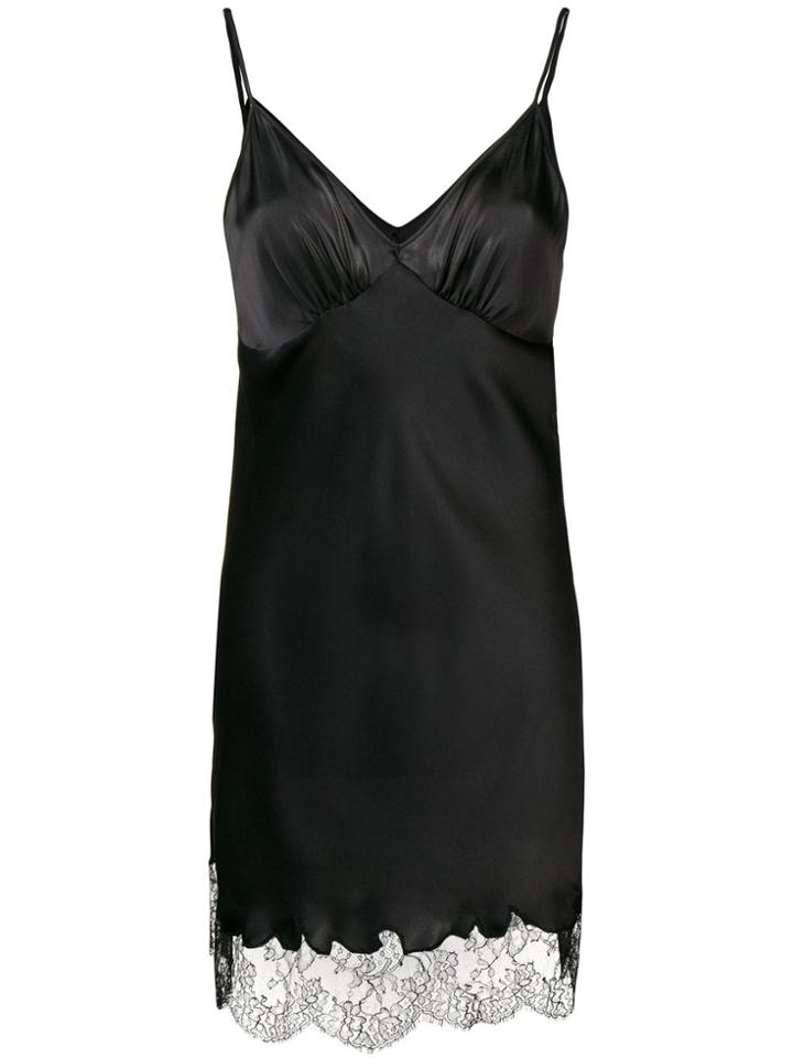 Paco Rabanne Lace Hem Dress - Black