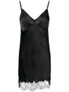 Paco Rabanne Lace Hem Dress - Black