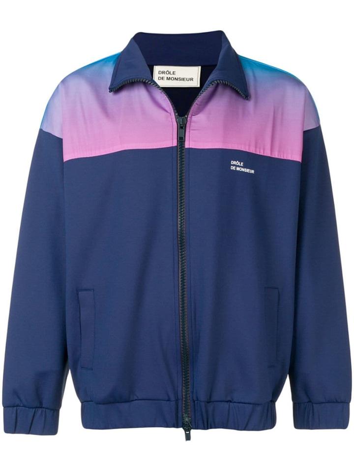 Drôle De Monsieur Shaded Track Jacket - Blue
