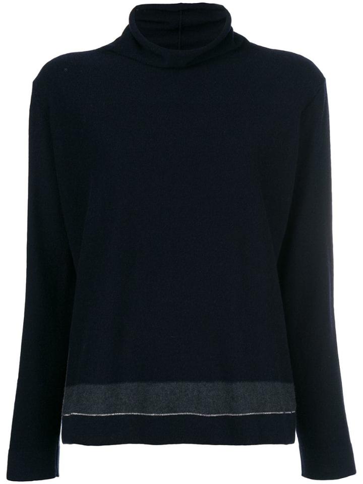 Fabiana Filippi Bead Embellished Roll Neck Sweater - Blue