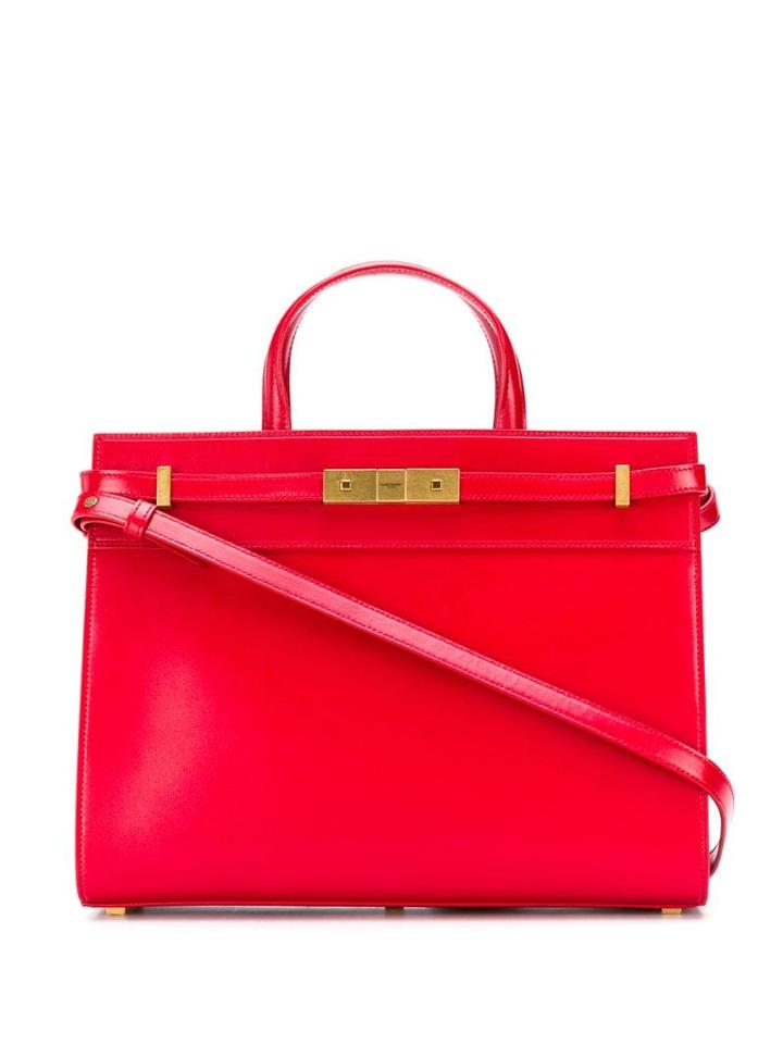 Saint Laurent Manhattan Small Shopping Bag - Red