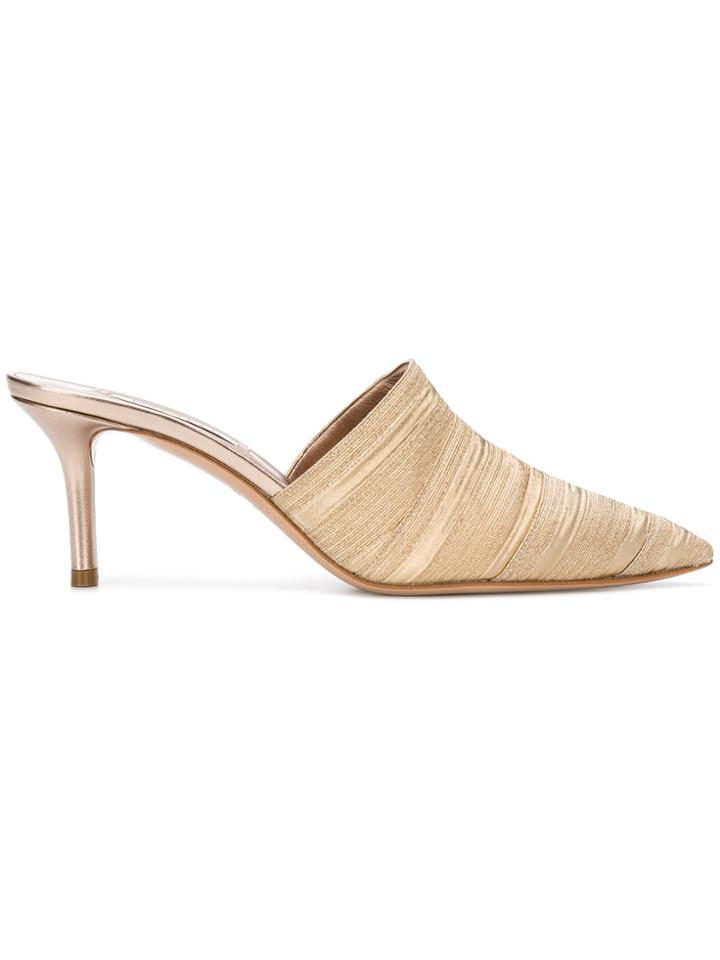 Casadei Pointed Slip-on Mules - Metallic