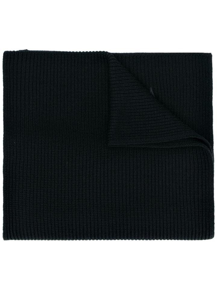 Versace Vintage Logo Knitted Scarf - Black