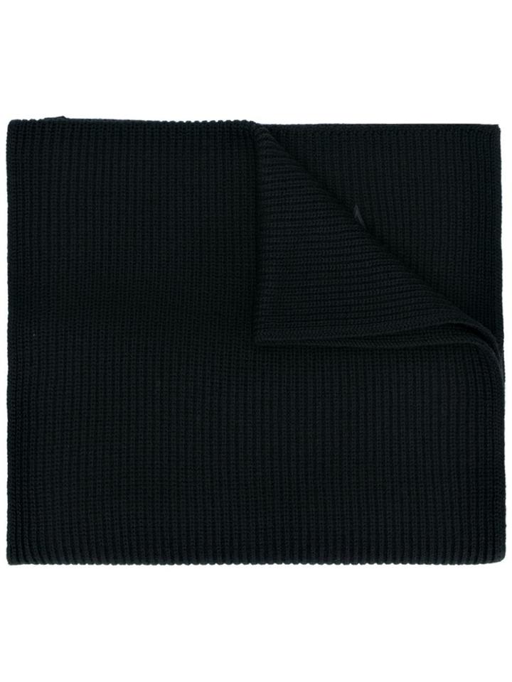 Versace Vintage Logo Knitted Scarf - Black