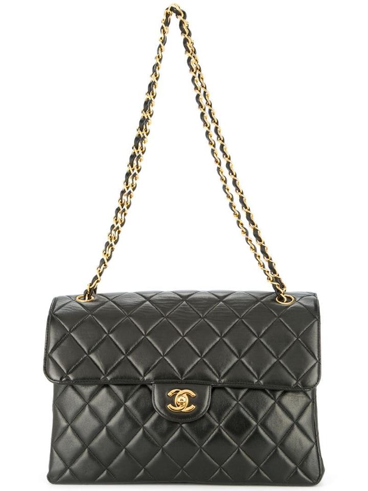 Chanel Pre-owned Quilted Cc Logos Both Sides Flap Shoulder Bag - Black