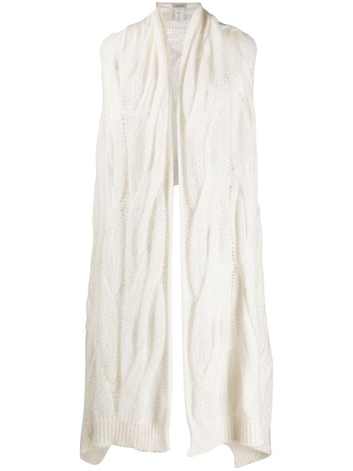 Gentry Portofino Cable-knit Scarf - White