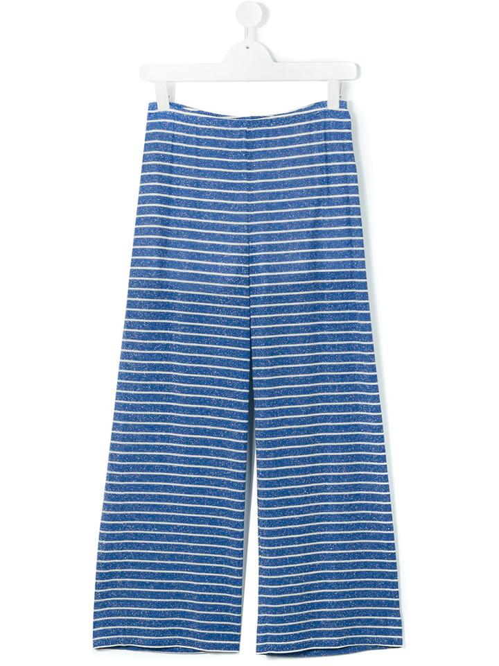 Douuod Kids - Striped Trousers - Kids - Cotton/polyamide/polyester/viscose - 14 Yrs, Girl's, Blue
