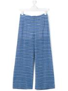 Douuod Kids - Striped Trousers - Kids - Cotton/polyamide/polyester/viscose - 14 Yrs, Girl's, Blue