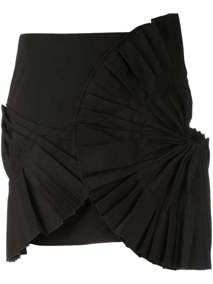 Jacquemus Pleated Detail Mini Skirt - Black