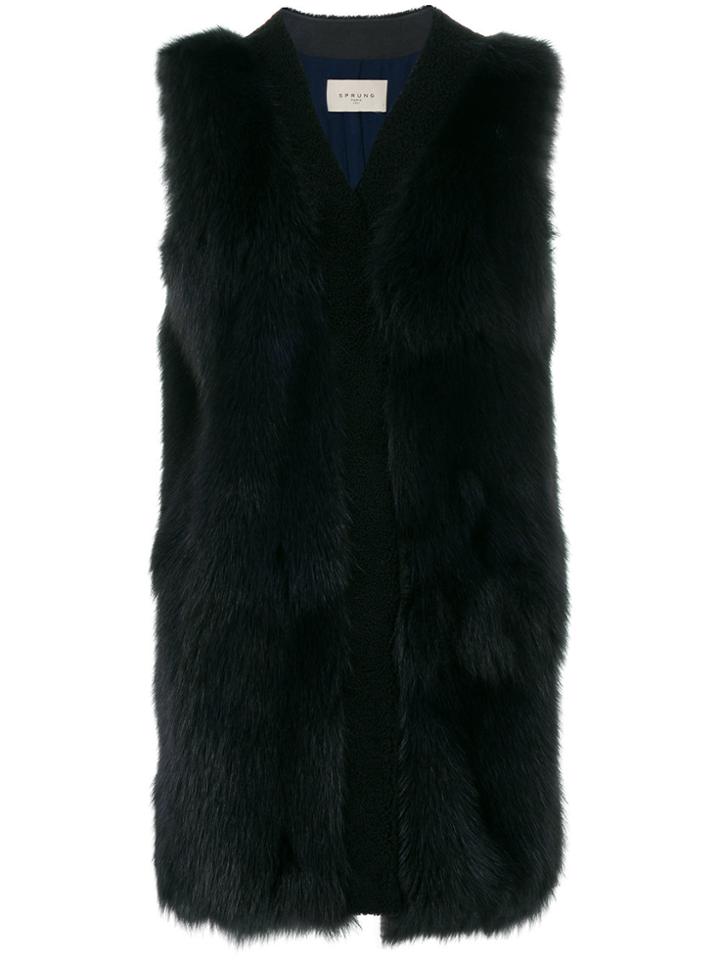 Sprung Frères Long Gilet - Blue