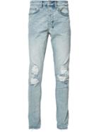 Ksubi Ripped Skinny Jeans, Men's, Size: 31, Blue, Cotton/spandex/elastane