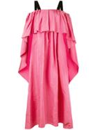Adam Lippes Moire Pleated Gown - Pink