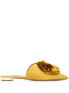 Aquazzura Crystal Lotus 45 Mules - Yellow