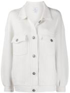 Barrie Buttoned Knitted Jacket - White