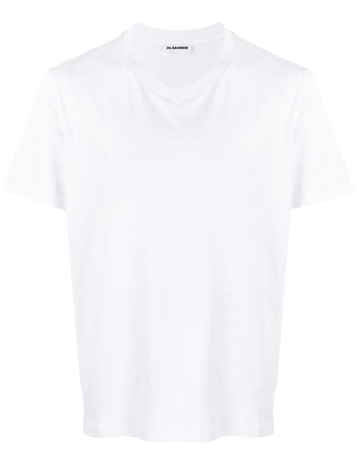 Jil Sander Regular Fit V-neck T-shirt - White