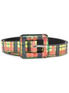B-low The Belt Checked Buckle Belt - Yellow