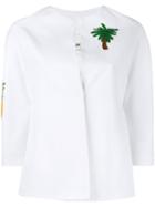 Ava Adore - Palm Tree Jacket - Women - Cotton/polyester/cupro - 42, White, Cotton/polyester/cupro