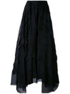 Maxi Full Skirt - Women - Silk/polyester - M, Black, Silk/polyester, P.a.r.o.s.h.