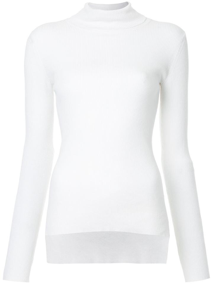 Cityshop Slim-fit Roll Neck Top - White