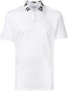 Alexander Mcqueen Gothic Logo Collar Polo Shirt - White
