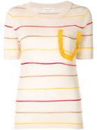 Sonia Rykiel Striped Shortsleeved Sweater - Nude & Neutrals