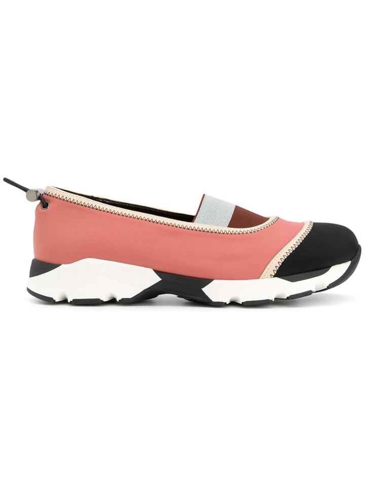 Marni Laceless Colour Block Sneakers - Pink & Purple