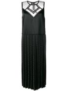 Fendi Embellished Satin Dress - Black