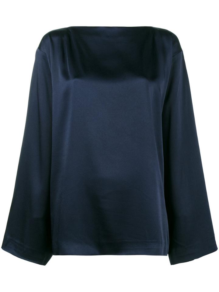 Haider Ackermann Blue Kuiper Boat Neck Blouse