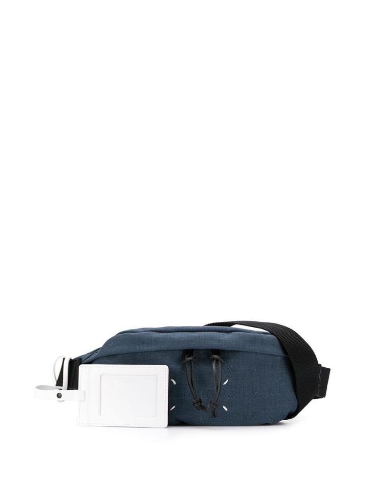 Maison Margiela Embroidered Logo Belt Bag - Blue