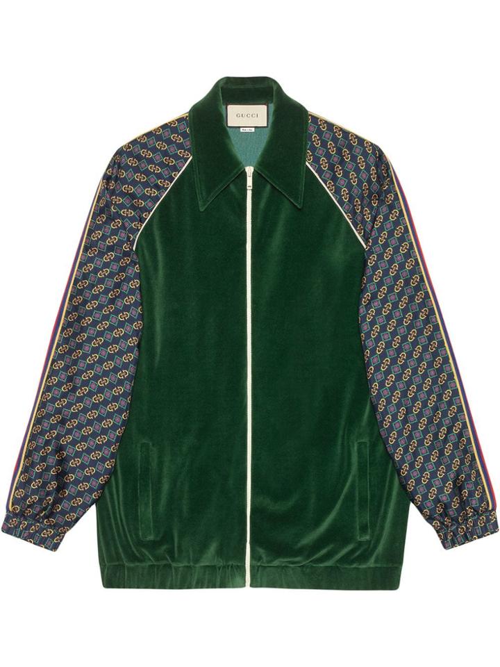 Gucci Bi-material Oversize Jacket - Green