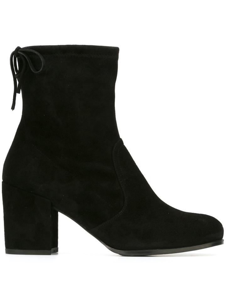 Stuart Weitzman Block-heel Booties - Black