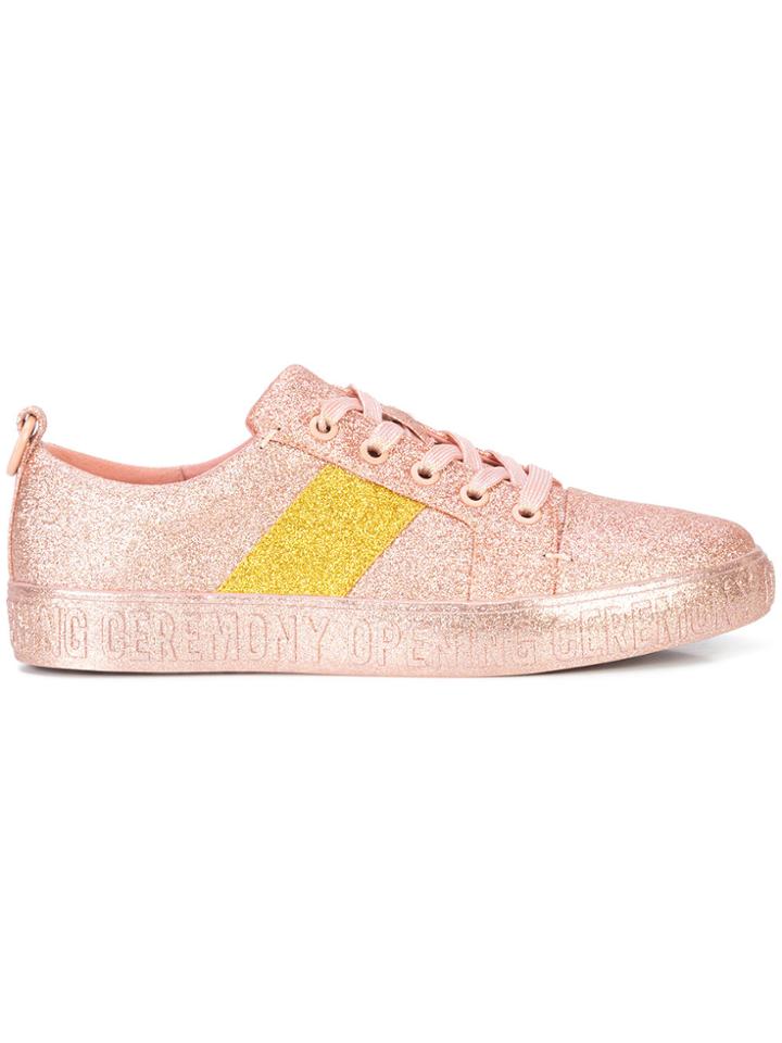 Opening Ceremony Glitter Flat Sneakers - Pink & Purple