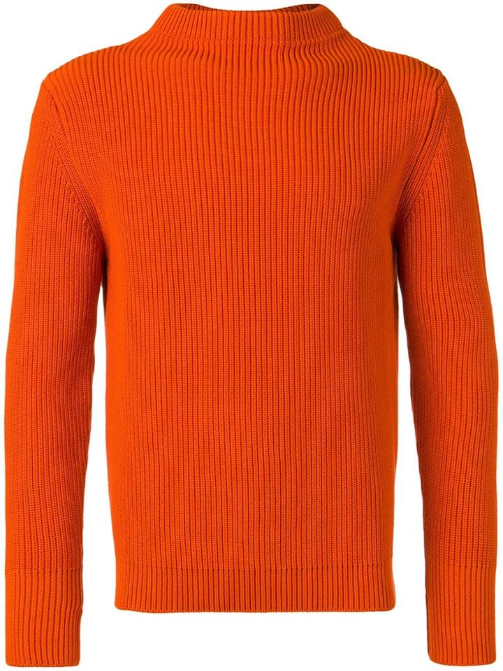 Andersen-andersen Ribbed Crew Neck Jumper - Orange