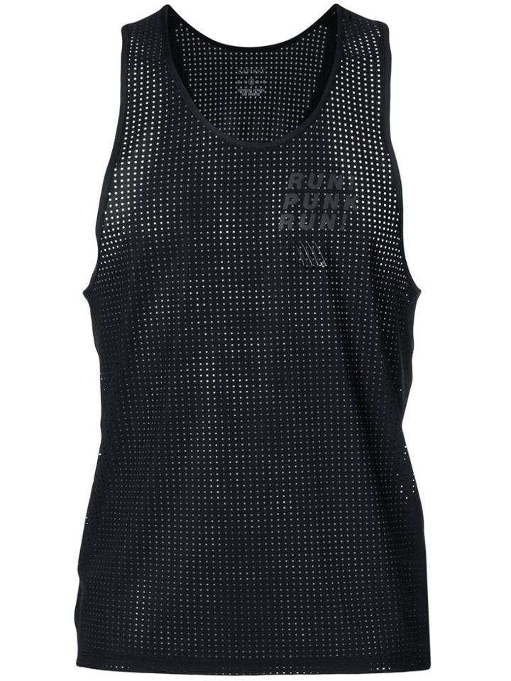 Satisfy Perforated Printed Vest - Black
