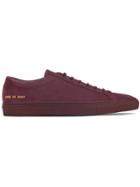 Common Projects Burgundy Suede Achilles Sneakers - Red