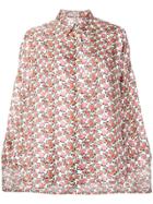 Alberto Biani Floral Print Cape - Neutrals