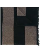 Mp Massimo Piombo Striped Scarf, Men's, Brown, Virgin Wool/polyimide