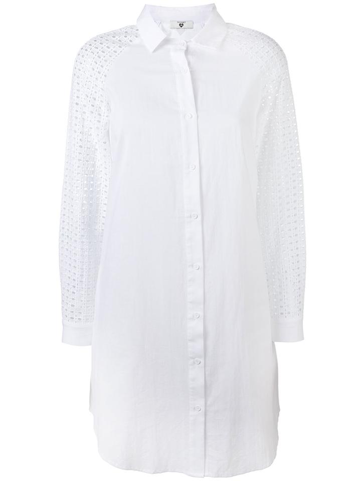 Twin-set - Cutout Sleeve Dress - Women - Cotton - M, White, Cotton