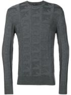 Emporio Armani Logo Knit Sweater - Grey
