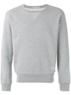 Closed Patch Detail Sweatshirt, Men's, Size: Xl, Grey, Cotton/polyester