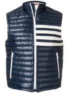 Thom Browne 4-bar Stripe Quilted Down Fill Satin-finished Tech Vest -