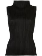 Pleats Please By Issey Miyake Pleated Top, Women's, Size: 4, Black, Polyester