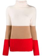 Semicouture Striped Turtleneck Sweater - Pink