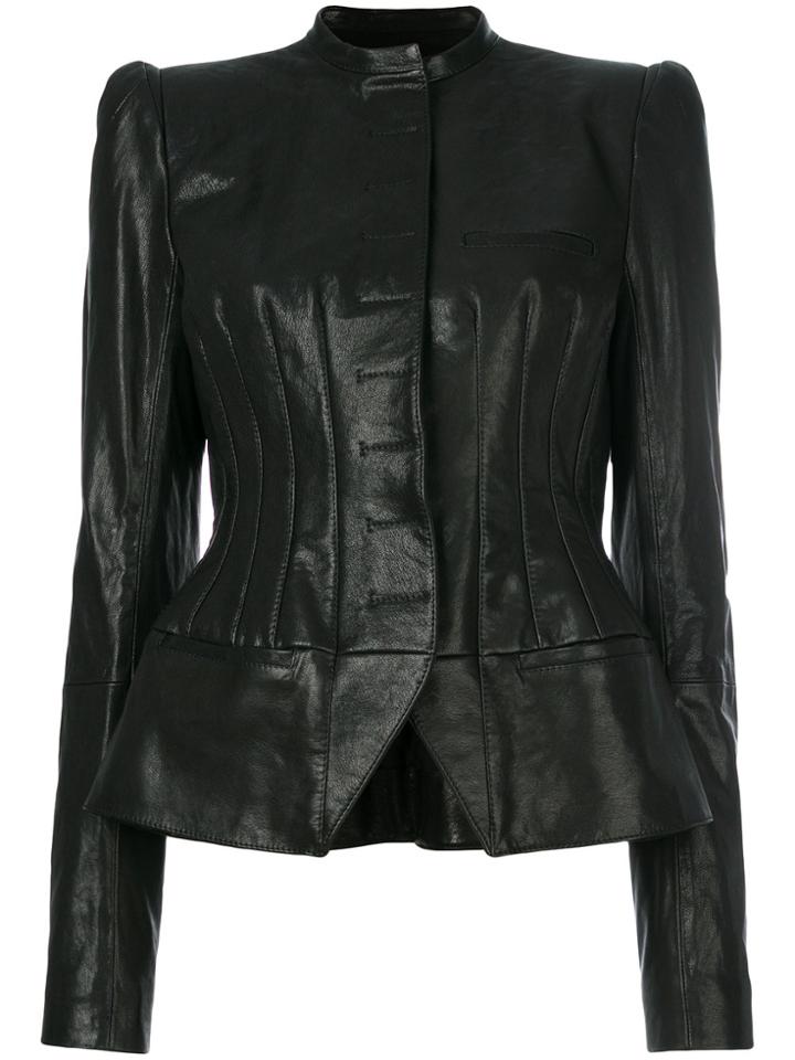 Haider Ackermann Fitted Biker Jacket - Black