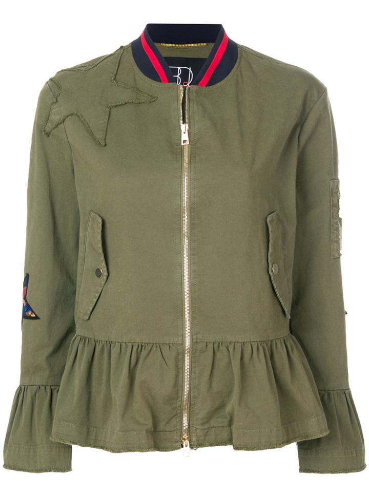 Bazar Deluxe Embroidered Peplum Jacket - Green