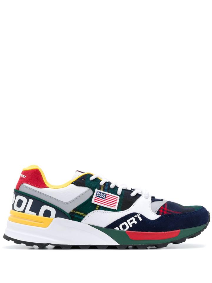 Polo Ralph Lauren Low Top Tartan Logo Sneakers - Blue