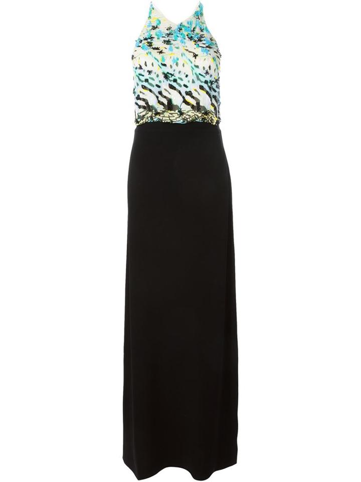 Roberto Cavalli Embellished Evening Dress, Women's, Size: 46, Black, Silk/acetate/viscose