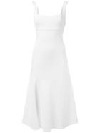 Victoria Beckham - Bias Cut Sundress - Women - Cotton/spandex/elastane/viscose - 12, White, Cotton/spandex/elastane/viscose